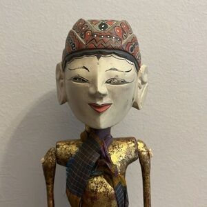 Vintage Indonesian Puppet Marionette Stick Wayang Golek Theater Moveable Arms